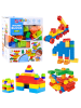 LEAN TOYS Set mit 3D-Bausteinen in bunten Farben, 180-tlg.