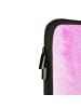 Mr. & Mrs. Panda Laptophülle Flamingo Stolz mit Spruch in Aquarell Pink