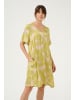 CULTURE Kleid CUmiso A-shape in Green Palm Leaves