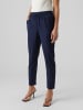 Vero Moda Legere Leinen Stoffhose Casual Schlupf Hose Ankle Pants in Blau-2