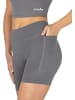 Circle Five High Waist Sport Shorts mit Taschen Radlershorts in Anthrazit
