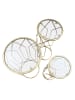 Mauro Ferretti Set aus 3 runden, goldfarbenen Metalltischen, Ø cm 32x71-28x65-23x61