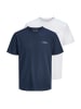 JACK & JONES Junior 2er-Pack Kurzarm T-Shirts JJCOLLEGE JNR in navy blazer