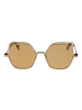 Yohji Yamamoto Unisex Sonnenbrille Geometrisch Gold