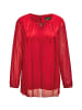 GOLDNER Festbluse mit Kettenverzierung in rot