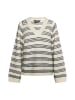 DreiMaster Vintage Damen Strickpullover in Wollweiss Marine