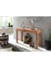 FineBuy Konsolentisch in Beige / Akazie / 40x120x70