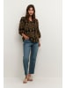 CULTURE Kurzarm-Bluse CUtia Casual fit in Black