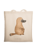 Mr. & Mrs. Panda Shopping Tasche Schnabeltier Mut ohne Spruch in Creme