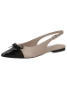 Caprice Ballerina in BEIGE/BLACK