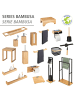 Wenko Personenwaage Bambusa aus Bambus, Personenwaage Mod. Bambusa aus Bambus in natur
