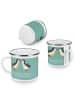 Mr. & Mrs. Panda Kaffeebecher 8. Hochzeitstag Blechhochzeit mit ... in Meeresbrise