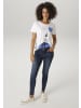 Aniston CASUAL T-Shirt in weiß-royalblau-schwarz-rosa