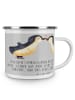 Mr. & Mrs. Panda Emaille Tasse 13. Hochzeitstag Veilchenhochzeit... in Heather Grey