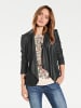 Heine Leder-Jacke in schwarz