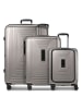 Redolz Essentials 14 4 Rollen Kofferset 3-teilig mit Dehnfalte coffee grey metallic