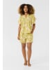CULTURE Kurzarm-Bluse CUdebora Relaxed fit in Green Palm Leaves