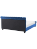 Beliani Doppelbett AVALLON in Blau/Braun - (W) 172 x (H) 94 x (L) 233 cm