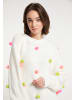 myMo Damen Strickpullover in Wollweiss Mehrfarbig