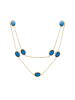 faina Women Necklace in Gold Royal Blue
