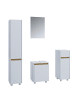 VCM  4-tlg. Badmöbel Set Komplett Badschrank Cosila  M in Weiß