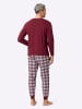 Sieh an! Schlafanzug in dunkelrot-kariert