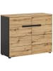xonox.home Kommode  (B/H/T: 100x81x40 cm) in Basalt grau und Artisan Nachbildung