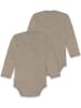 Normani Outdoor Sports 2er Pack Baby Merino Body Langarm Auckland in Beige