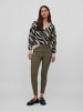 Vila Kuscheliger Strickpullover Jacquard Zebra Animal Muster VIRIL FEAMI in Beige