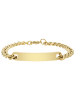 Adeliás Unisex Armband – Panzerarmband aus Edelstahl 22 cm in gold