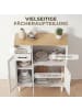 HOMCOM Sideboard-80L x 34B x 91H cm-Weiß