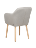 Beliani Esszimmerstuhl YORKVILLE II in Beige/Braun - (W) 56 x (H) 82 x (L) 46 cm