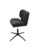MCW 2er-Set Drehstuhl H42, Stoff/Textil dunkelgrau, Fuß schwarz