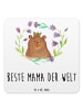 Mr. & Mrs. Panda Bierfilz Bär Königin mit Spruch in Weiß