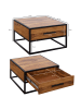 KADIMA DESIGN Couchtisch | Sheesham/Metall, 65x38x65cm, Industrial