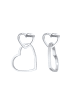 Elli Ohrringe 925 Sterling Silber Herz in Silber