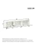 ABRIHOME TV Schrank in Weiß 180x40x48 cm mit 3 Klapptüren für 80 Zoll Fernseher