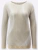 creation L Langarm-Pullover in sand-silberfarben-gemustert