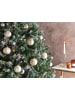 Beliani 6er-Set Weihnachtsbaumkugeln IVOIRE in Silber/Kupfer
