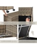 tectake Kissenbox mit 253 l Volumen, Aluminium, Rollen