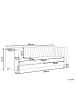 Beliani 3-Sitzer Sofa ARVIKA in Blau/Transparent - (W) 204 x (H) 75 x (L) 78 cm
