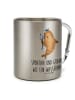 Mr. & Mrs. Panda Karabiner Becher Sternzeichen Wassermann mit Sp... in Silber
