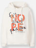 Heine Sweatshirt in ecru-orange-bedruckt