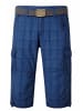 Timezone Wadenlange Cargo Shorts Gürtel Reißverschluss in Blau