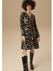 Aniston CASUAL Blusenkleid in schwarz-beige