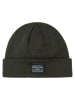 Petrol Industries Gerippte Beanie mit Patch Irontrail in Grün