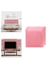 Yalion 4er-Set Wandkissen aus Stoff 30x30cm 3D Gepolsterte Wandpaneele in Rosa