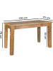 FineBuy Esstisch in Braun / Mango / 70x120x76