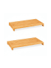 relaxdays 2x Schneidebrett in Natur - (B)52 x (H)5 x (T)29 cm