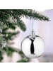 relaxdays 100-tlg. Weihnachtskugeln Set in Silber
